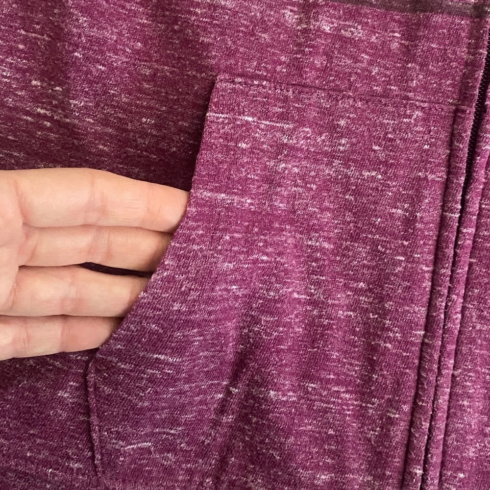 PINK Victoria’s Secret * HTF * Plum Purple Hoodie Hooded Jacket XS Lingonberry - Picture 4 of 6